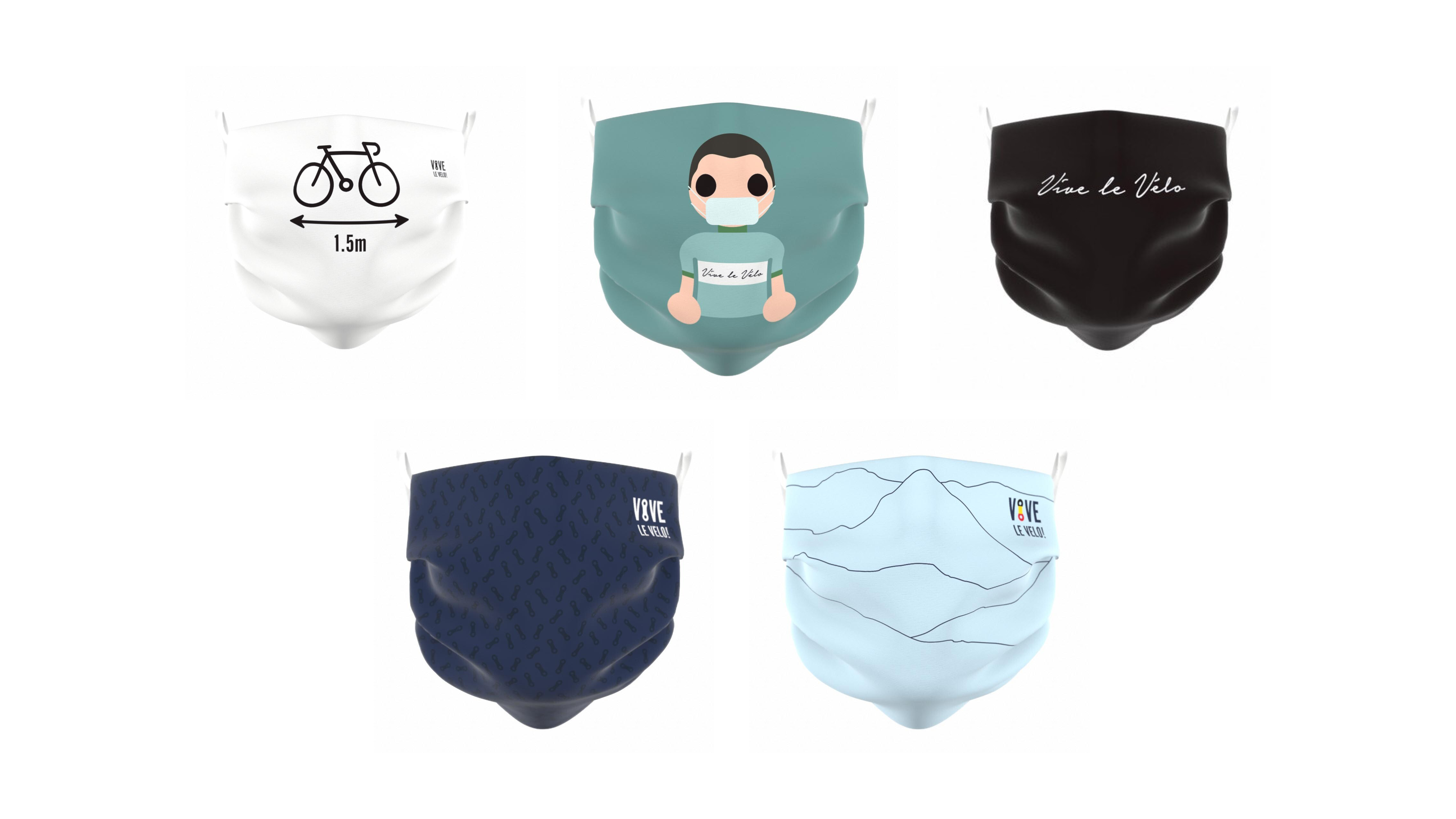mondmaskers Vive le vélo
