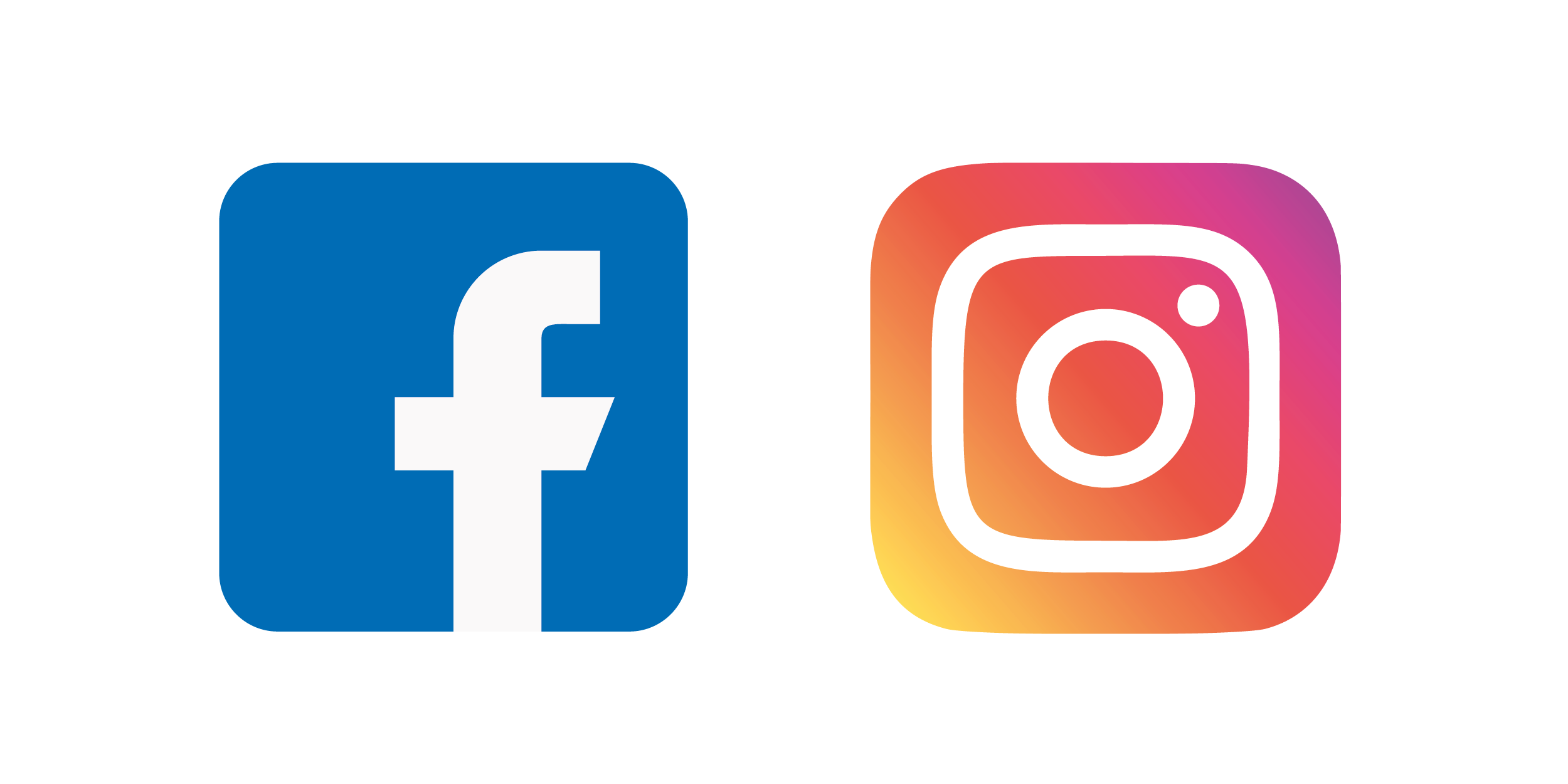 Iconen Facebook en Instagram