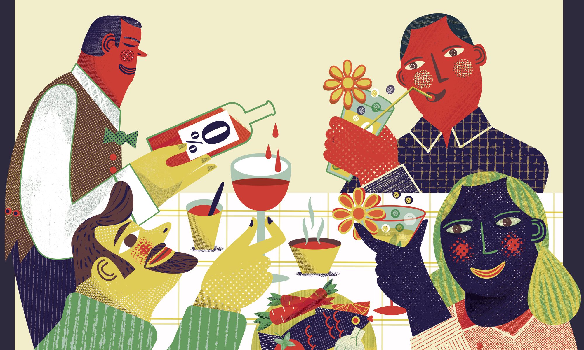 Alcohol illustratie